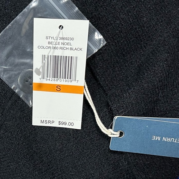 NWT Court & Rowe Women’s Button Down Cardigan Sweater Black and Blue Size Small - Picture 7 of 8